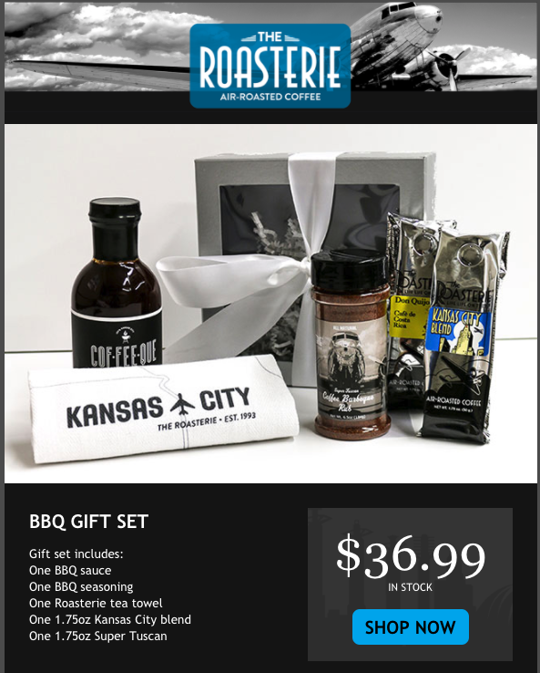 The Roasterie Holiday Email Campaign slide #1