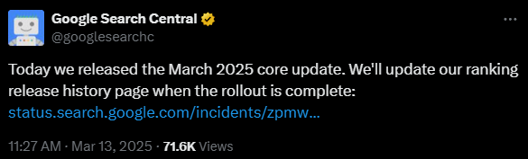 Google’s March 2025 Core Algorithm Update