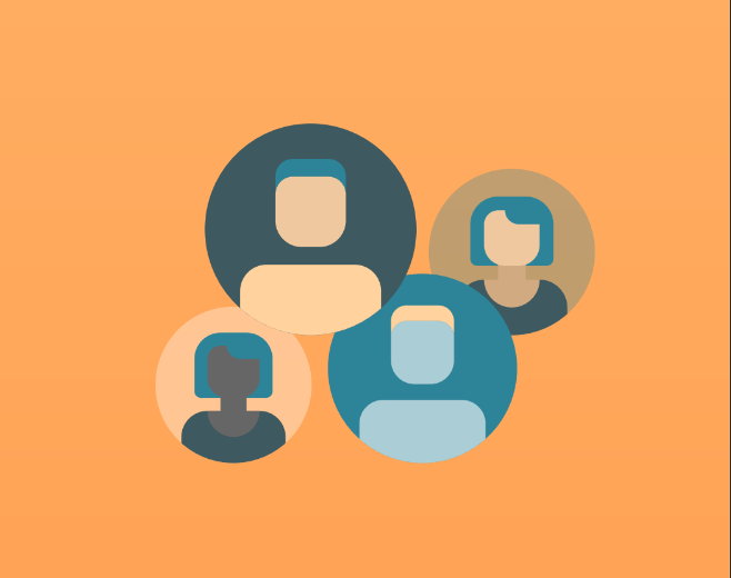 illustrated bubbles of people