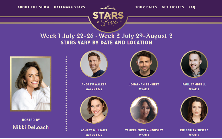 Hallmark Stars Live Microsite Drives Engagement and Ticket Sales  slide #2